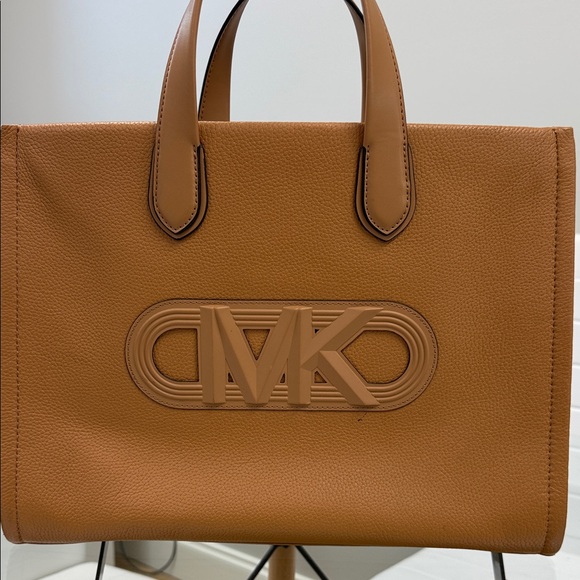 Michael Kors Tan Leather Trim Bag - Picture 1 of 6